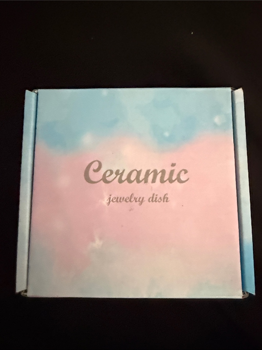 Ceramic Jewelry Dish - Pastel Pink & Blue
